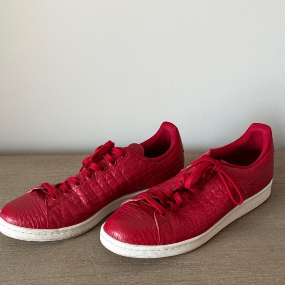 Adidas Originals Stan Smith Low Top Sneaker in Res Snake Pattern Size 12 - Picture 3 of 6